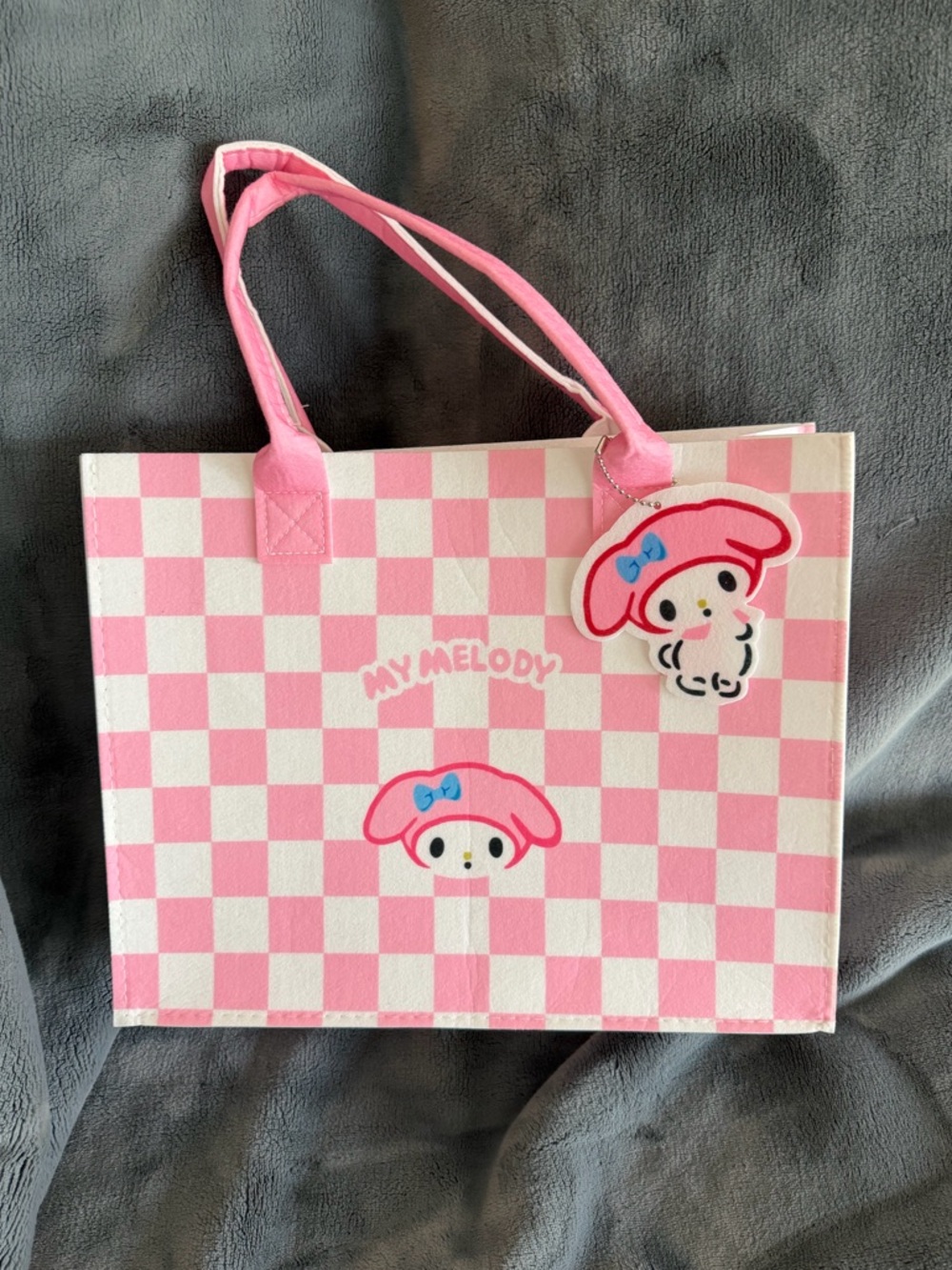🩷SANRIO MYSTERY BUNDLE with My Melody Pink & White Checkered Tote
